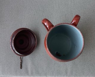 Olla Pequeña Esmaltada Roja