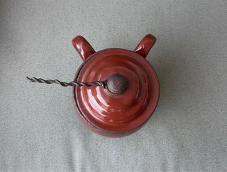 Olla Pequeña Esmaltada Roja