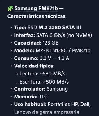 SSD M.2 SATA Samsung 128GB MZ-NLN128C oferta Tony