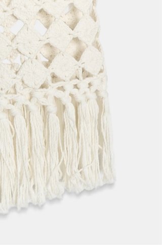Falda Crochet Zara Flecos