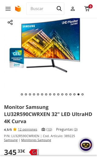 Monitor Curvo Samsung 32 4K UHD