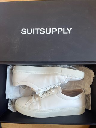 Zapatillas de piel Suitsupply Blancas