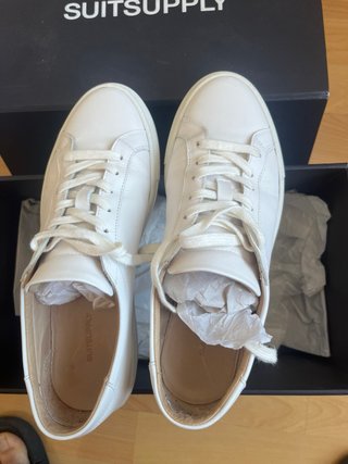 Zapatillas de piel Suitsupply Blancas