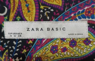 Vestido Zara Estampado Talla M.