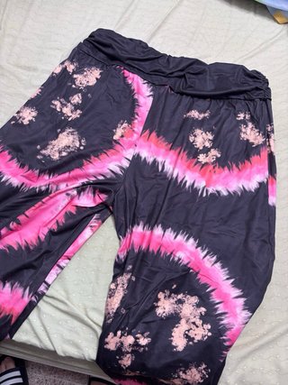 Pantalón ancho elástico tie-dye