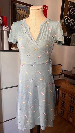 Vestido Esprit tipo pareo S/M estampado