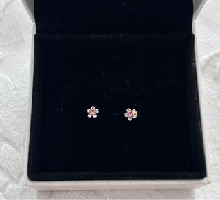 Orecchini fiore oro e argento