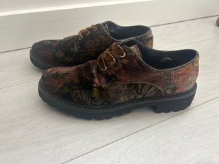 Mocasines terciopelo estampado floral