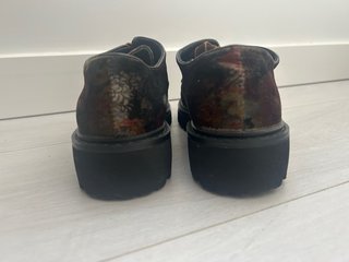 Mocasines terciopelo estampado floral