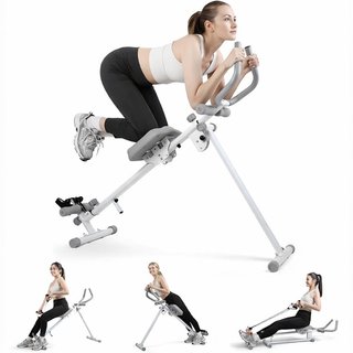AB Machine Grigio Attrezzo Fitness per Addominali Multiuso