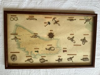 Cuadro Nudos Marineros Mapa Menorca