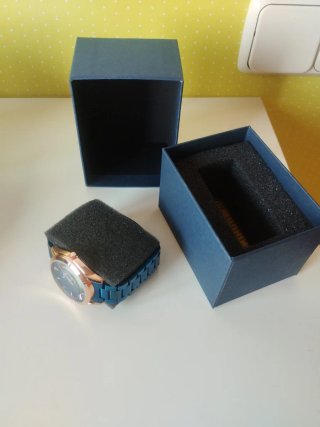 Reloj SIGLO XXI Hombre Azul y Dorado