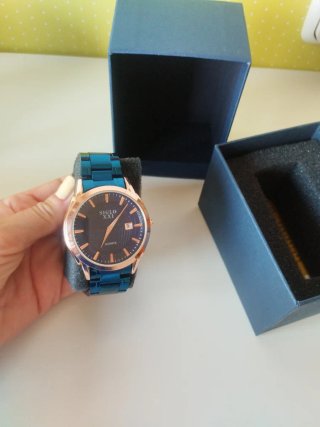 Reloj SIGLO XXI Hombre Azul y Dorado