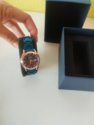 Reloj SIGLO XXI Mujer Azul y Dorado