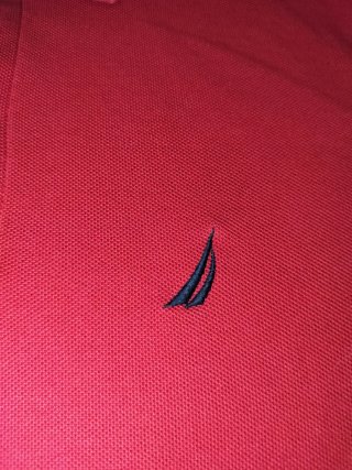 Nautica Vintage Red Short Sleeve Polo Shirt