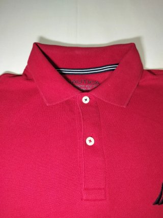 Nautica Vintage Red Short Sleeve Polo Shirt