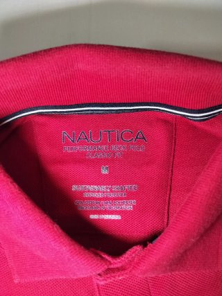 Nautica Vintage Red Short Sleeve Polo Shirt