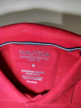Nautica Vintage Red Short Sleeve Polo Shirt