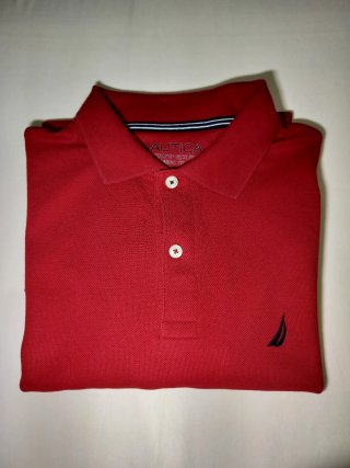 Nautica Vintage Red Short Sleeve Polo Shirt