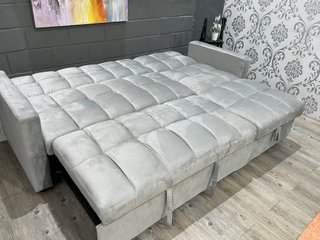 Sofá Cama Chaise Longue Gris 210cm