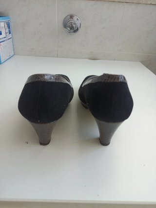 Zapatos Trebede Piel Negros Elegantes