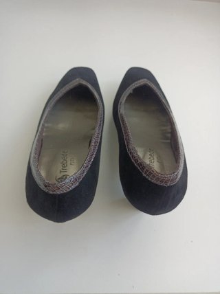 Zapatos Trebede Piel Negros Elegantes
