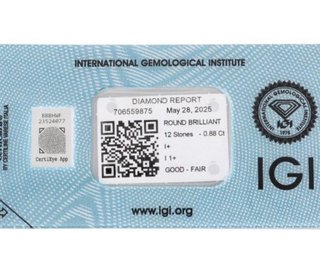 12 Diamantes Naturales 0.88 ct Certificado IGI