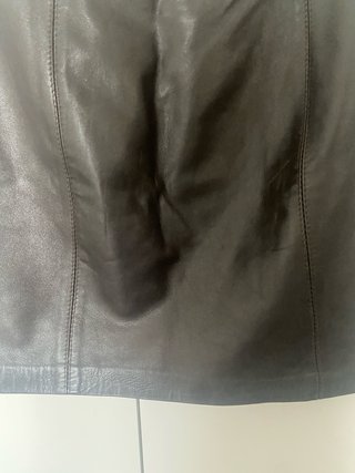 Minifalda marron oscura de cuero