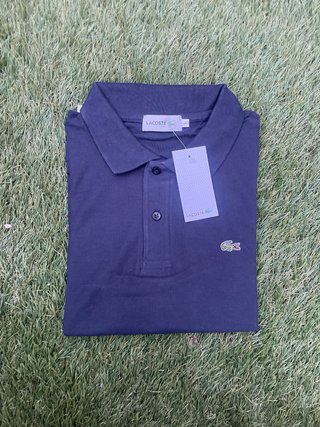 Polo Lacoste preto Tamanho L