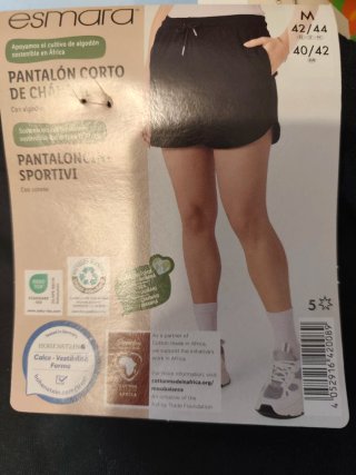 Esmara Pantalón Corto Deportivo Negro Talla M
