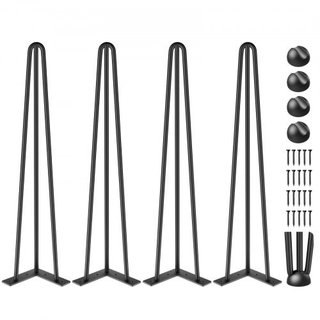 Hairpin Table Legs 50.8 cm Black Set of 4 Desk Legs Each