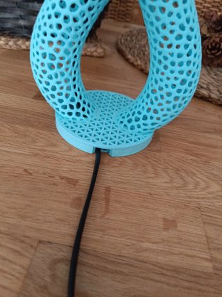 Lámpara de mesa azul