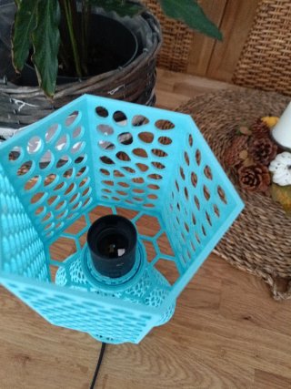 Lámpara de mesa azul