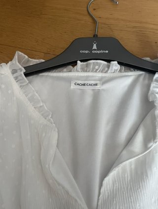 Blusa Cache Cache blanca talla S