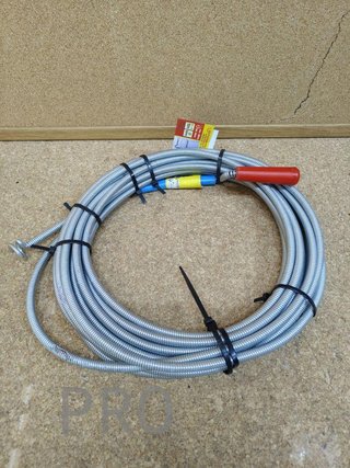 Espiral limpiadora de desagües con broca de recup.
