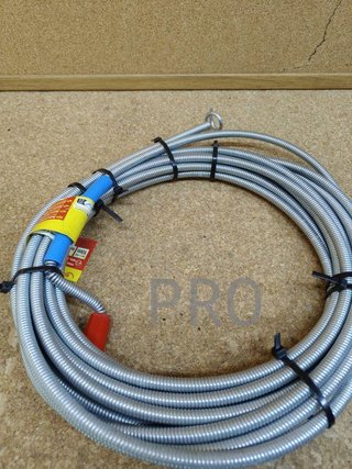 Espiral limpiadora de desagües con broca de recup.