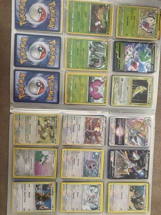 Álbum de cartas Pokémon, unas 210 cartas