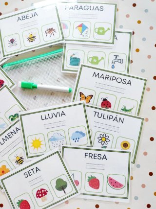 Tarjetas Lectoescritura Naturaleza