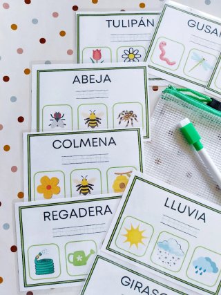 Tarjetas Lectoescritura Naturaleza