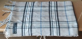Bufanda caballero Coshhlink cuadros beige y azul