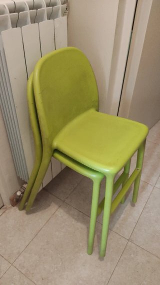 2 Sillas Infantiles Verdes Ikea