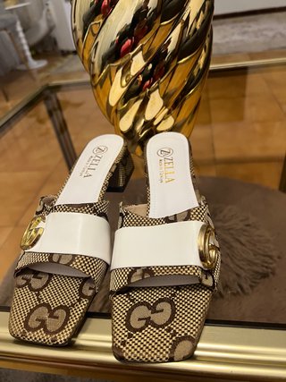 Sandalias Zella Marrón y Blanco 36 37 38
