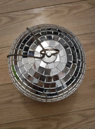 NUEVA Bola de discoteca plateada para fiestas