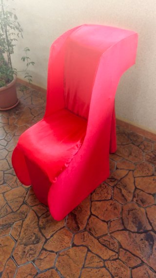 Silla Diseño Tacón Aguja Rojo