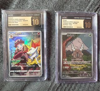 CGC Pristine 10 Braixen y Pinsir Pokémon