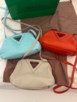 Bolsos Piel Beige, Azul, Naranja