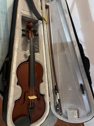 Violín para principiantes con funda y arco