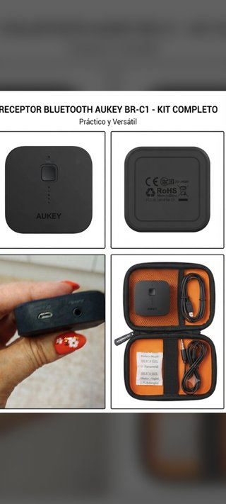 Receptor Bluetooth AUKEY BR-C1 Negro