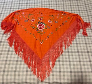 Mantoncillo Flamenco Bordado Flores