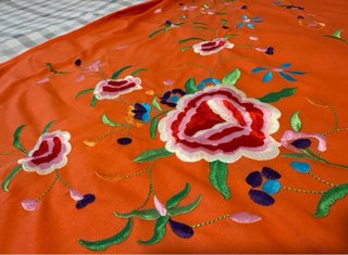 Mantoncillo Flamenco Bordado Flores